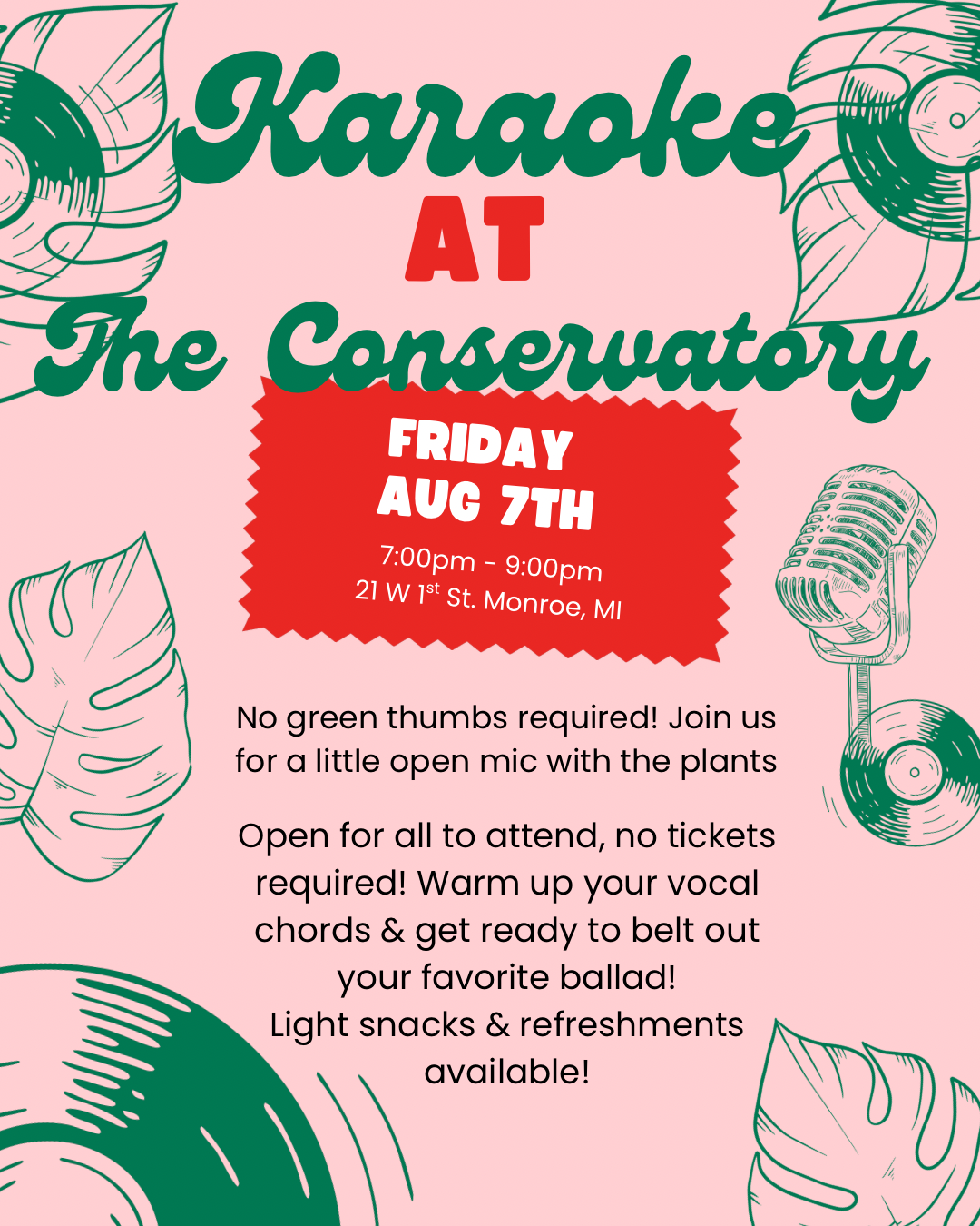 Karaoke at The Conservatory - Event