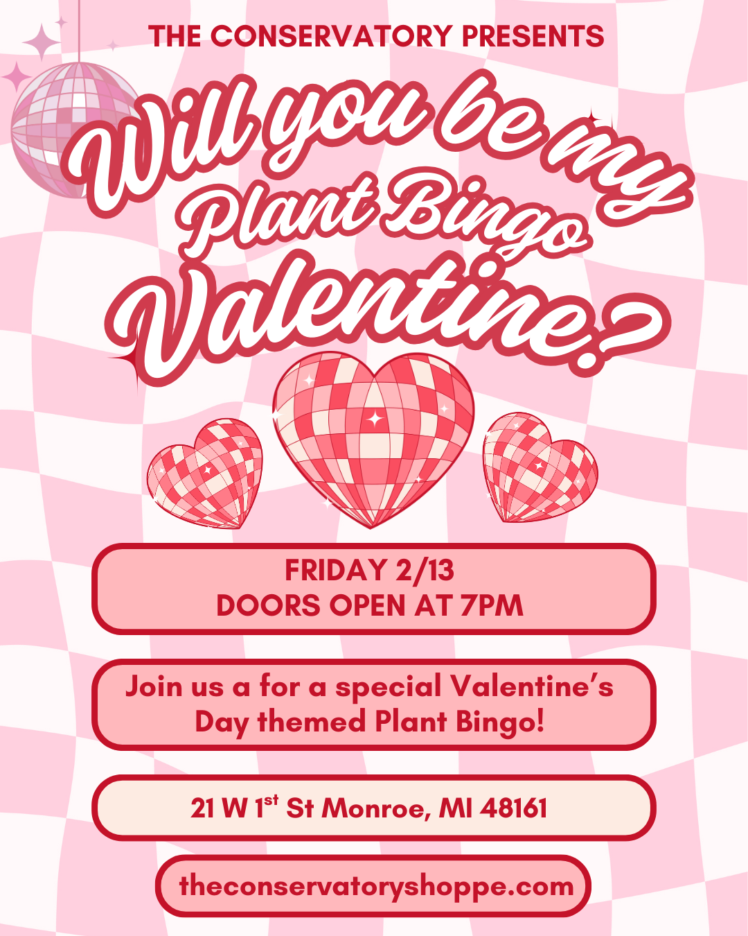 Valentine Plant Bingo - 2/13/26