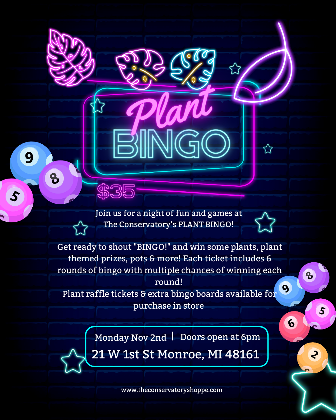 PRIVATE PLANT BINGO - MMS NOV 2nd